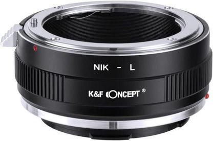 Objektivadapter für Nikon F-Objektiv auf L-Mount Kamera