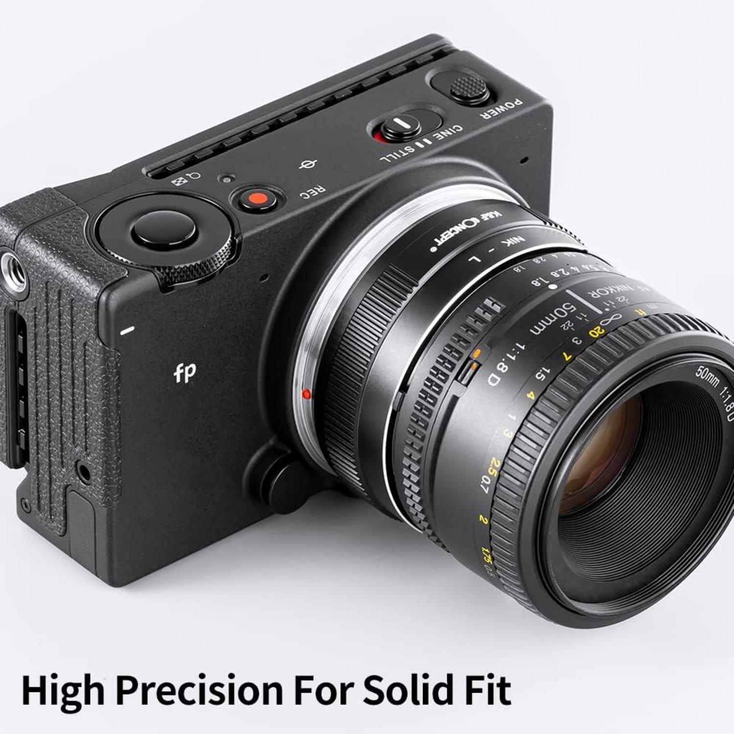 K&F Concept Objektivadapter Nikon F auf L-Mount für manuellen Fokus
