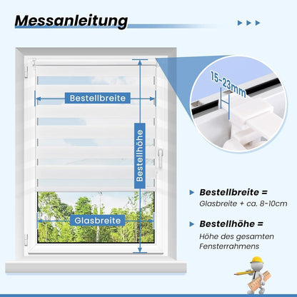 Klemmrollos für Fenster ohne Bohren Plissee Klemmfix 45x170