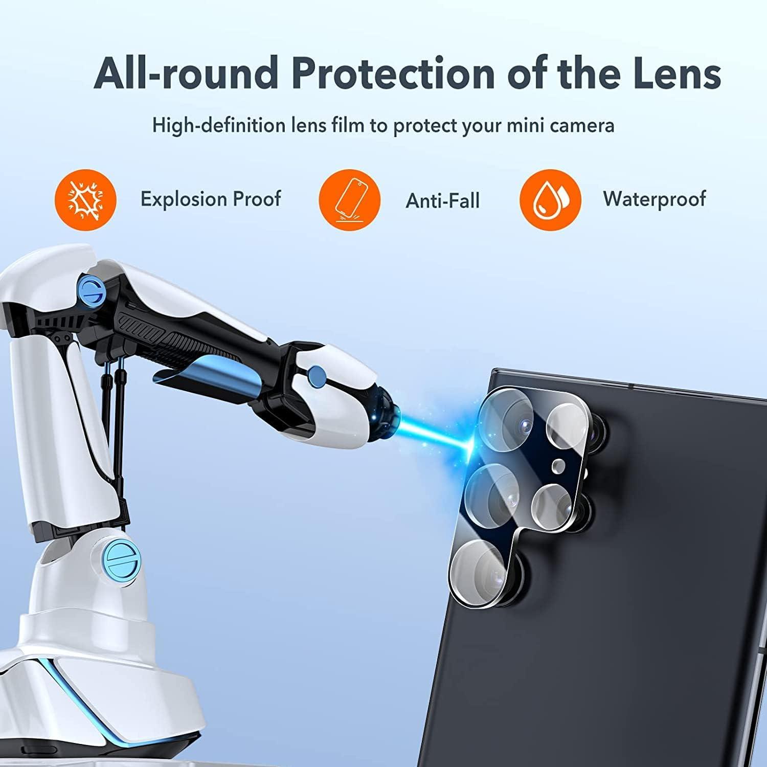 Schutzhülle Samsung Galaxy S22 Ultra 5G Schutzfolie Kamera TPU-Folie 3D Displayfolie