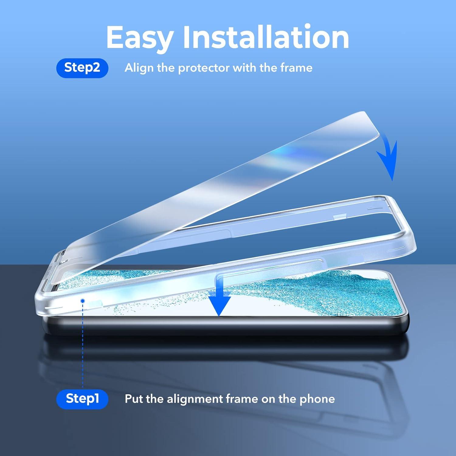 Panzer Schutz Glas Samsung Galaxy S22 Plus 5G Fingerabdruck-ID