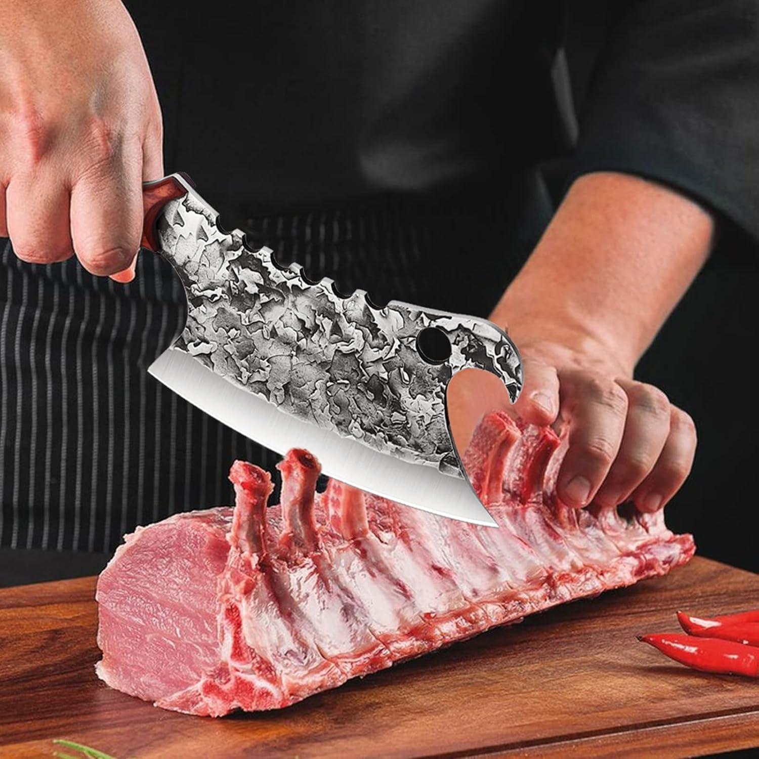 DRAGON RIOT Hackmesser mit Holzgriff Küchenmesser Scharf für