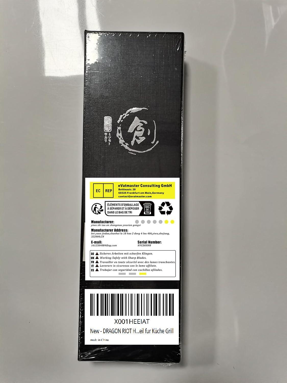 DRAGON RIOT Hackmesser Profi Holzgriff Küchenmesser Scharf Fleischerbeil