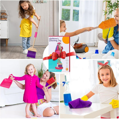 Kinder Putzset Besen Set 8-teilig Reinigungs Spielzeug