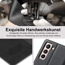 Samsung Galaxy S21 Hülle Leder Klappbar Schutzfolie