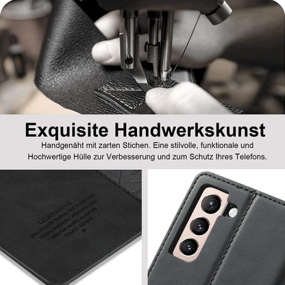 Samsung Galaxy S21 Hülle Leder Klappbar Schutzfolie