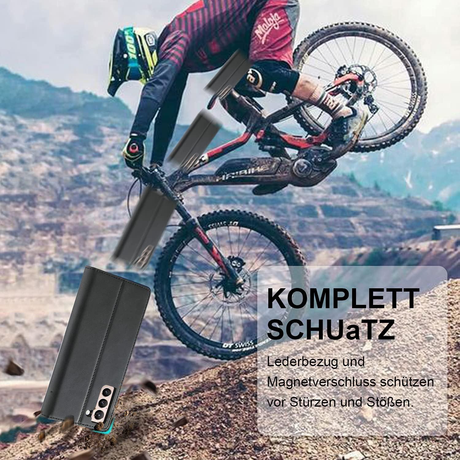 Samsung Galaxy S21 Hülle Leder Flip Wallet Schutzhülle mit Ständer