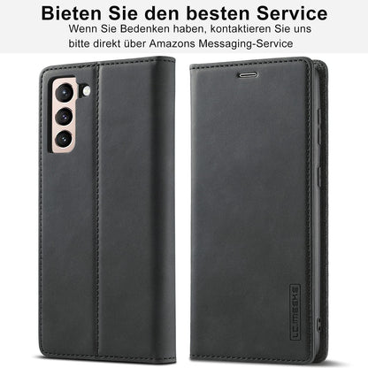 Samsung Galaxy S21 Hülle Leder Flip Wallet Schutzhülle mit Ständer