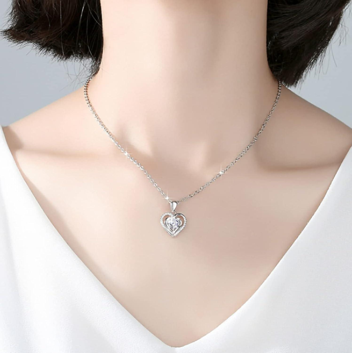 Miofula Ewige Rose mit Halskette Ohrringe Geschenk Valentinstag Muttertag Jahrestag