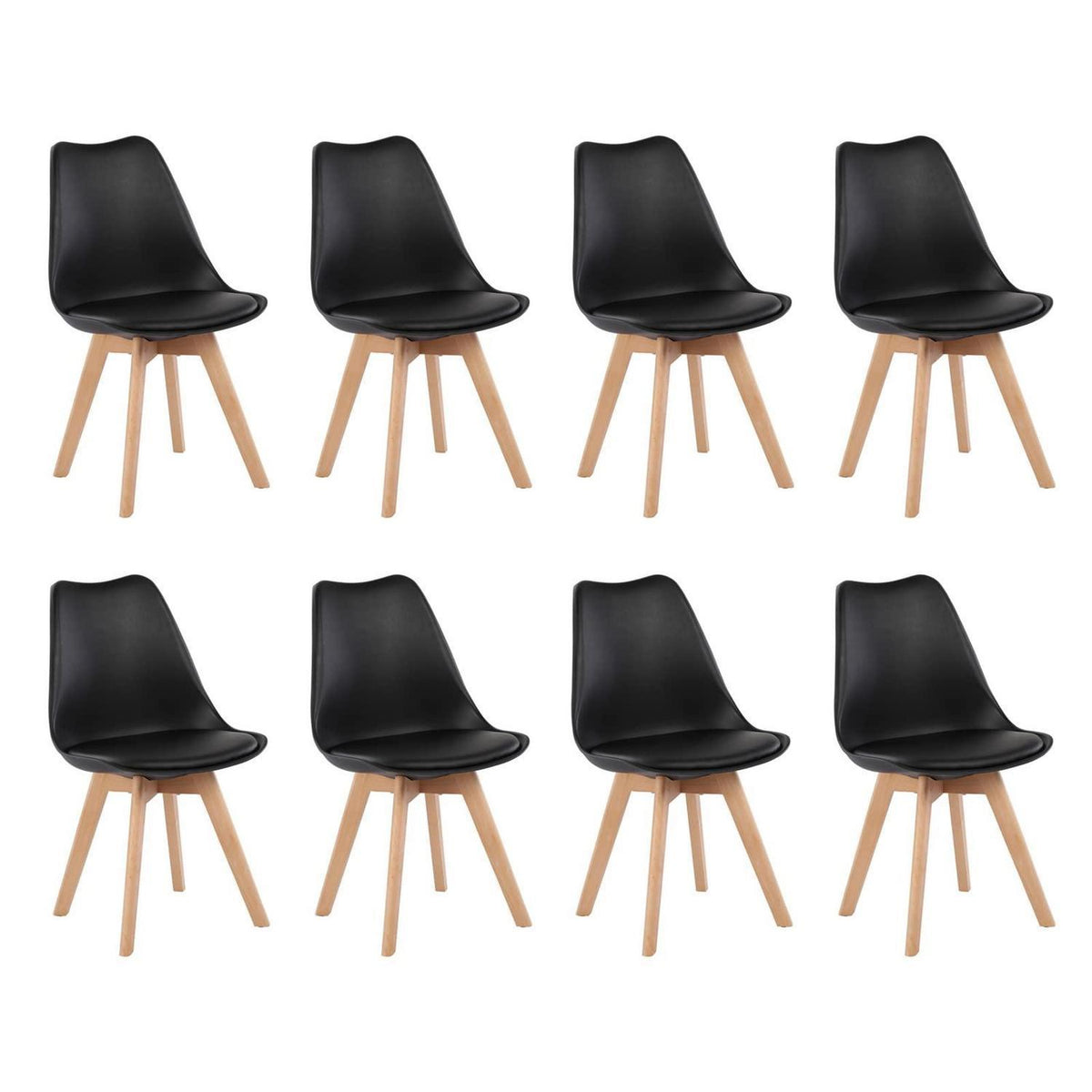 8 Esszimmerstühle Buche Holz, skandinavisches Design