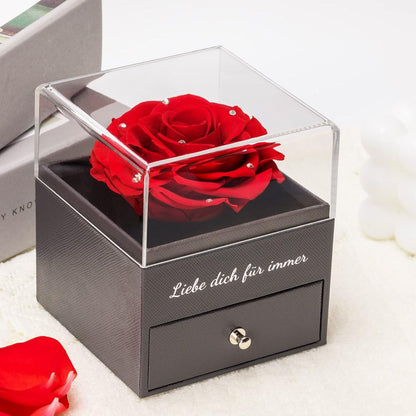 Ewige Rosen Geschenkset mit 925 Silber Schmuck, Box für Mama-Frau