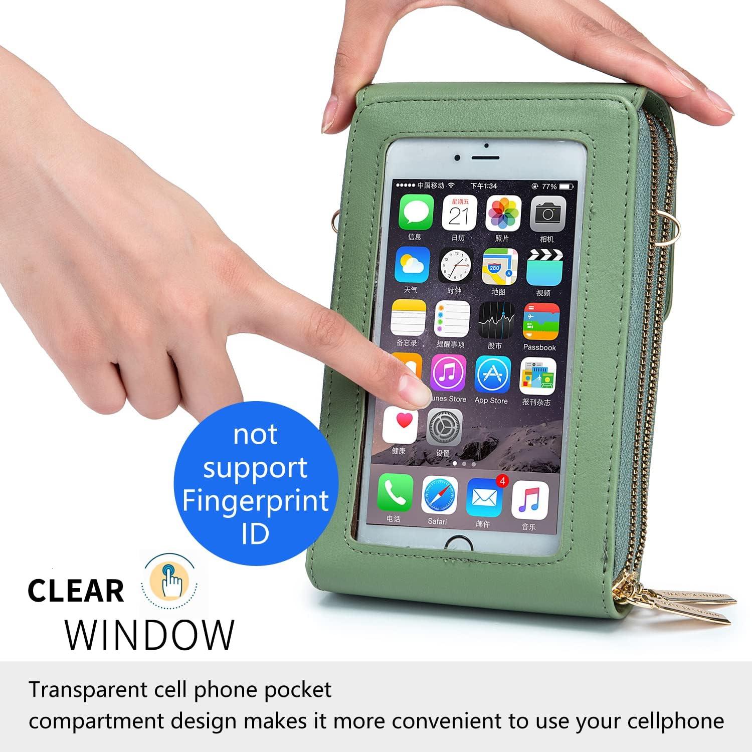 Roulens Kleine Handy Umhängetasche Damen Crossbody 3 in 1 Schultergurte RFID 2 Fächer