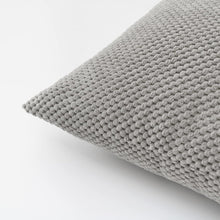 Kordsamt Kissenbezüge 2er Set 40x40 cm Hellgrau Silber-grau