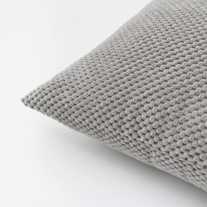 Kordsamt Kissenbezüge 2er Set 40x40 cm Hellgrau Silber-grau