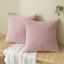 Dekokissenbezüge Kordsamt Ananas Granulat 40x40 Rosa 2er Set