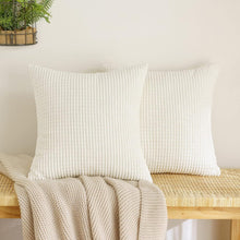 Kordsamt Kissenbezug Granulat Deko Kissenbezug 40x40cm 2er Set Beige