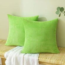 Dekorative Kordsamt Sofakissenbezug 2er Set 40x40 cm Grünes