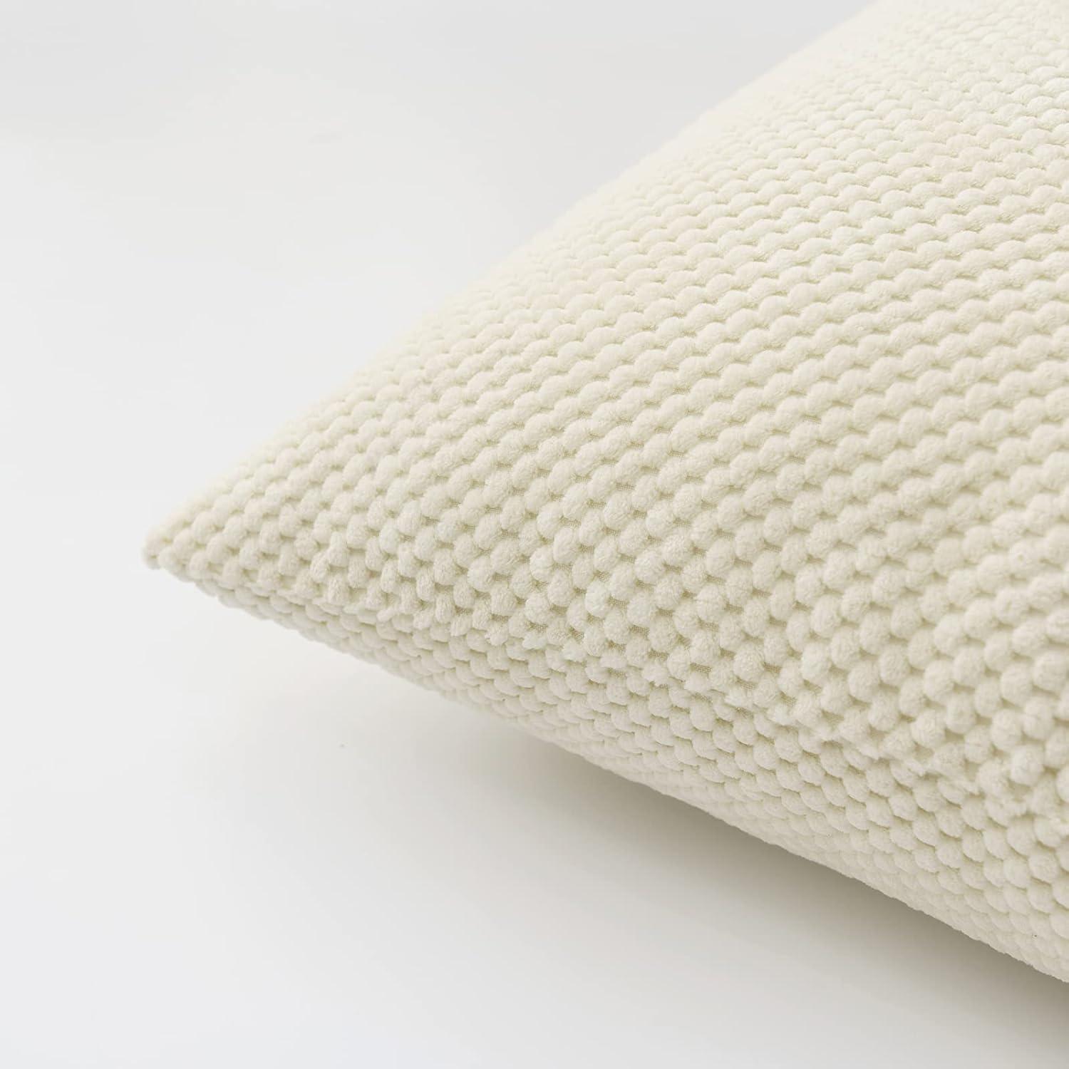 EMEMA Kordsamt Kissenbezug 2er Set 40x40 cm Beige