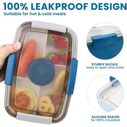 Bugucat Lunchbox Erwachsene 2000ML Auslaufsicher Bento Box