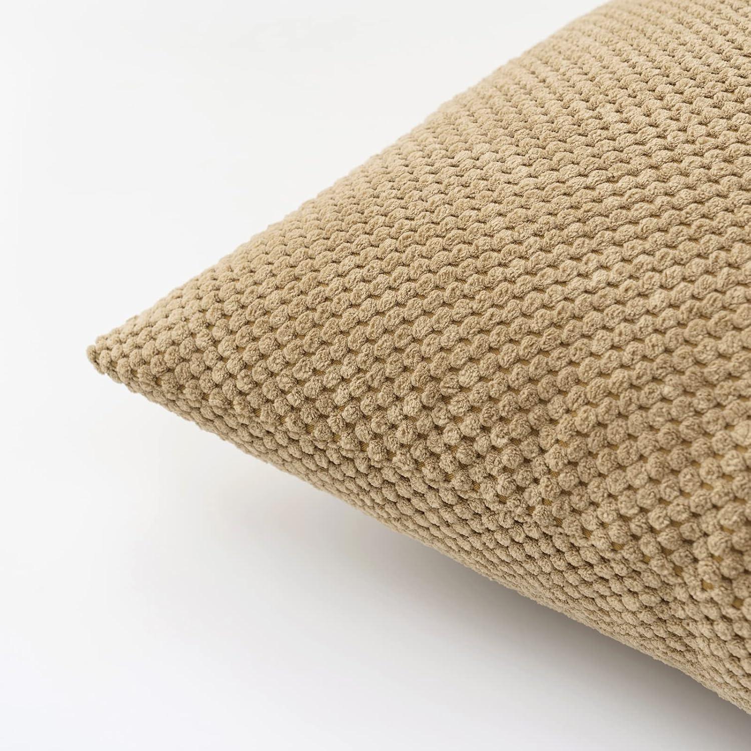 Kordsamt Kissenbezug 2er Set 40x40cm Braun - Dekorative