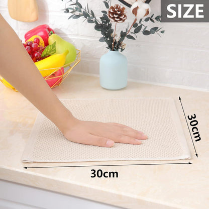 6er Set Geschirrtücher 100% Baumwolle Saugfähig Küchentücher 30x30 cm