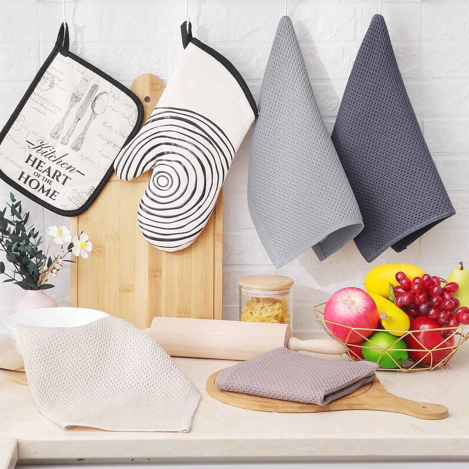6er Set Geschirrtücher 100% Baumwolle Saugfähig Küchentücher 30x30 cm