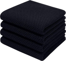 Geschirrtücher 4er Set Baumwolle Schwarz 32x72cm Premiumqualität