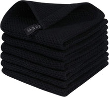 Geschirrtücher 100% Baumwolle 6er Set Schwarz 30 x 30 cm