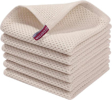 Weiche Geschirrtücher 6er Set 100% Baumwolle 30x30cm Saugfähig Beige