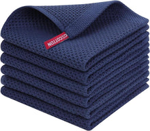 Geschirrtücher 100% Baumwolle 6er Set Weiche Küchenhandtücher Marine