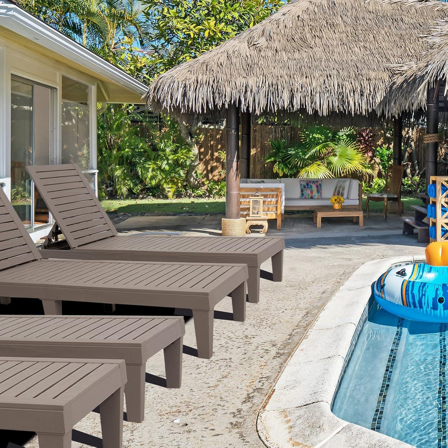 Outdoor-Lounge-Stuhl, Pool-Chaiselounge, wasserdicht, hohe