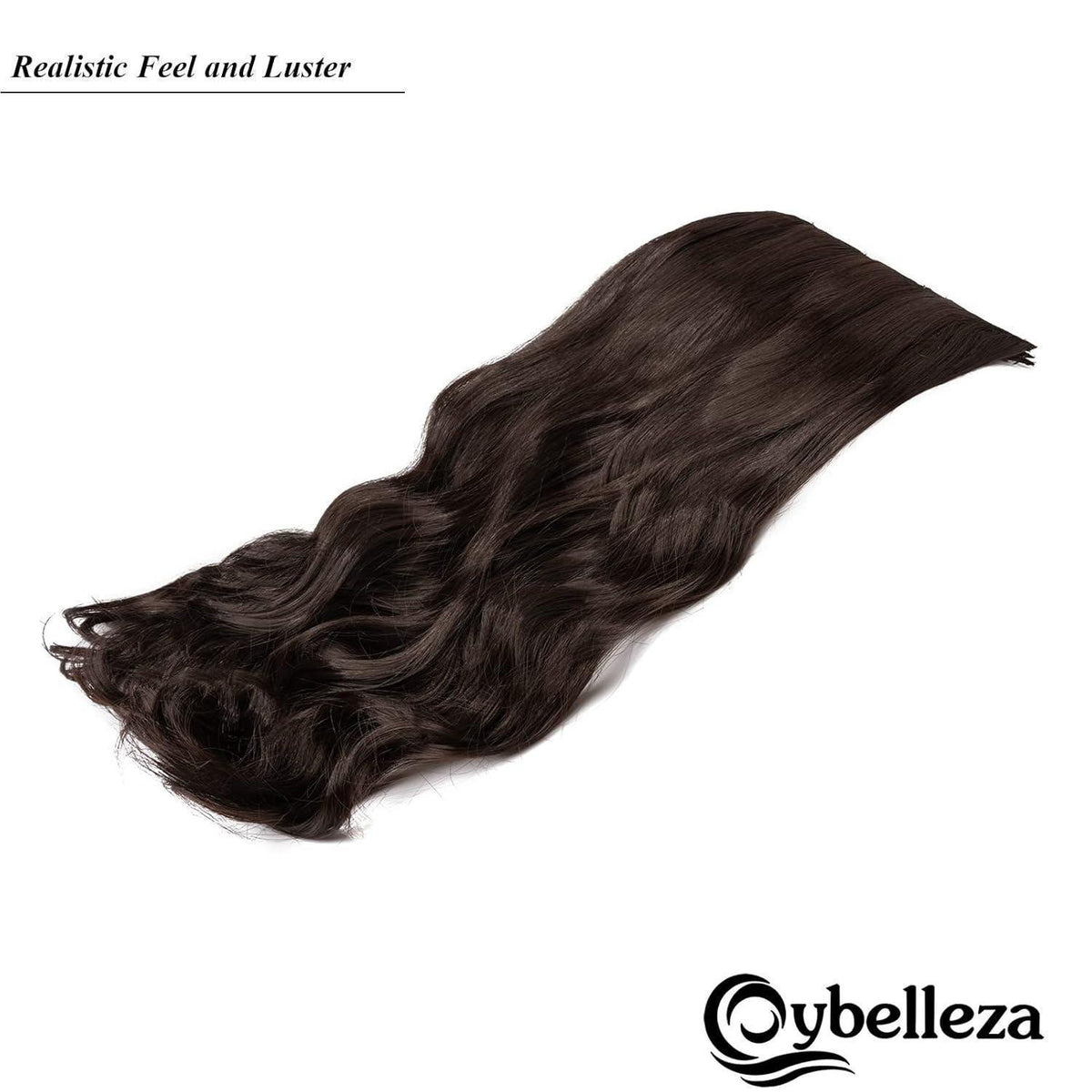Gewellte Haarverlängerung 45cm – Mittelbraun, 8-tlg. Set