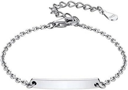 925 Silber Kinder Armband mit Gravur in Rosegold
