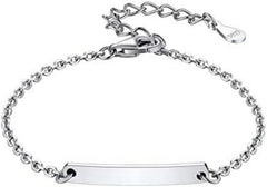 925 Silber Kinder Armband mit Gravur in Rosegold