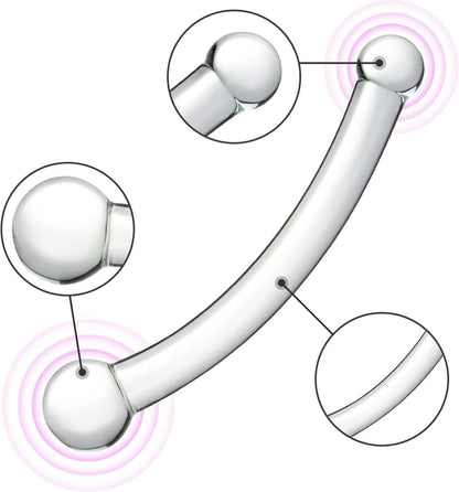 Glas Doppeldildo Analdildo Kristall Penis Analplug G-Punkt