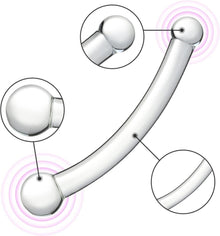 Glas Doppeldildo Analdildo Kristall Penis Analplug G-Punkt