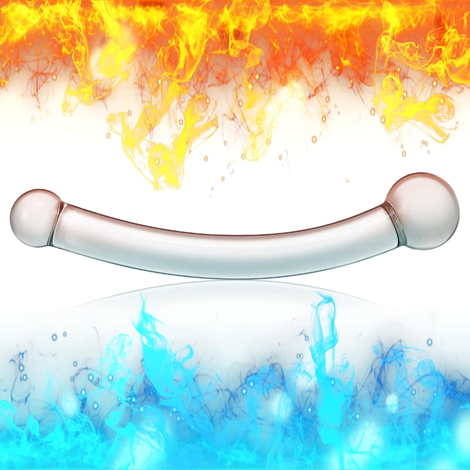 Glasdildo Doppeldildo Analdildo Kristall Penis Buttplug G-Punkt SM