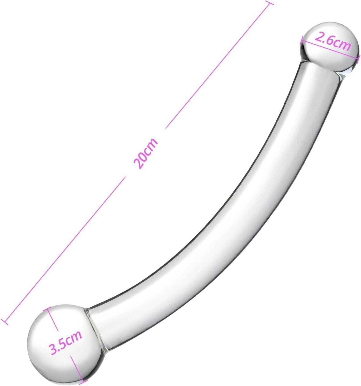 Glas Doppeldildo Kristall Analdildo G-Punkt Analplug SM Spielzeug