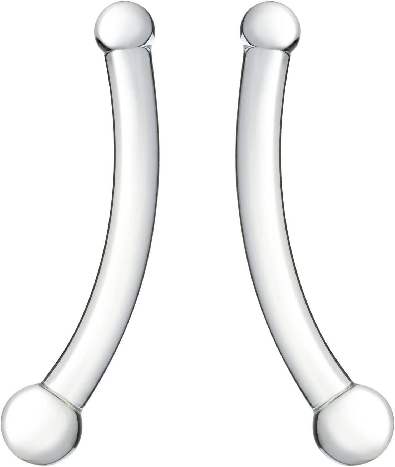 Glas Doppeldildo Kristall Analdildo Penis Analplug SM Spielzeug G-Punkt