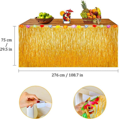 Hawaii Deko Party Beachparty Deko 146 Stück Set Tischröcke