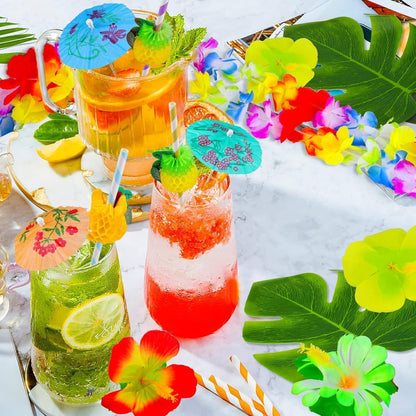 Hawaii Deko Party Beachparty Deko 146 Stück Set Tischröcke