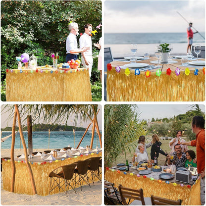 Hawaii Deko Party Beachparty Deko 146 Stück Set Tischröcke