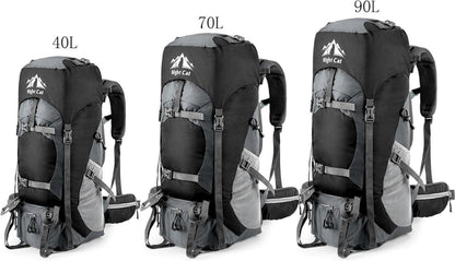 Night Cat Trekkingrucksack 70L Schwarz für Camping Wandern
