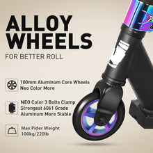 Stunt Scooter Trick Roller 100mm Räder ABEC-9 Lager Blau