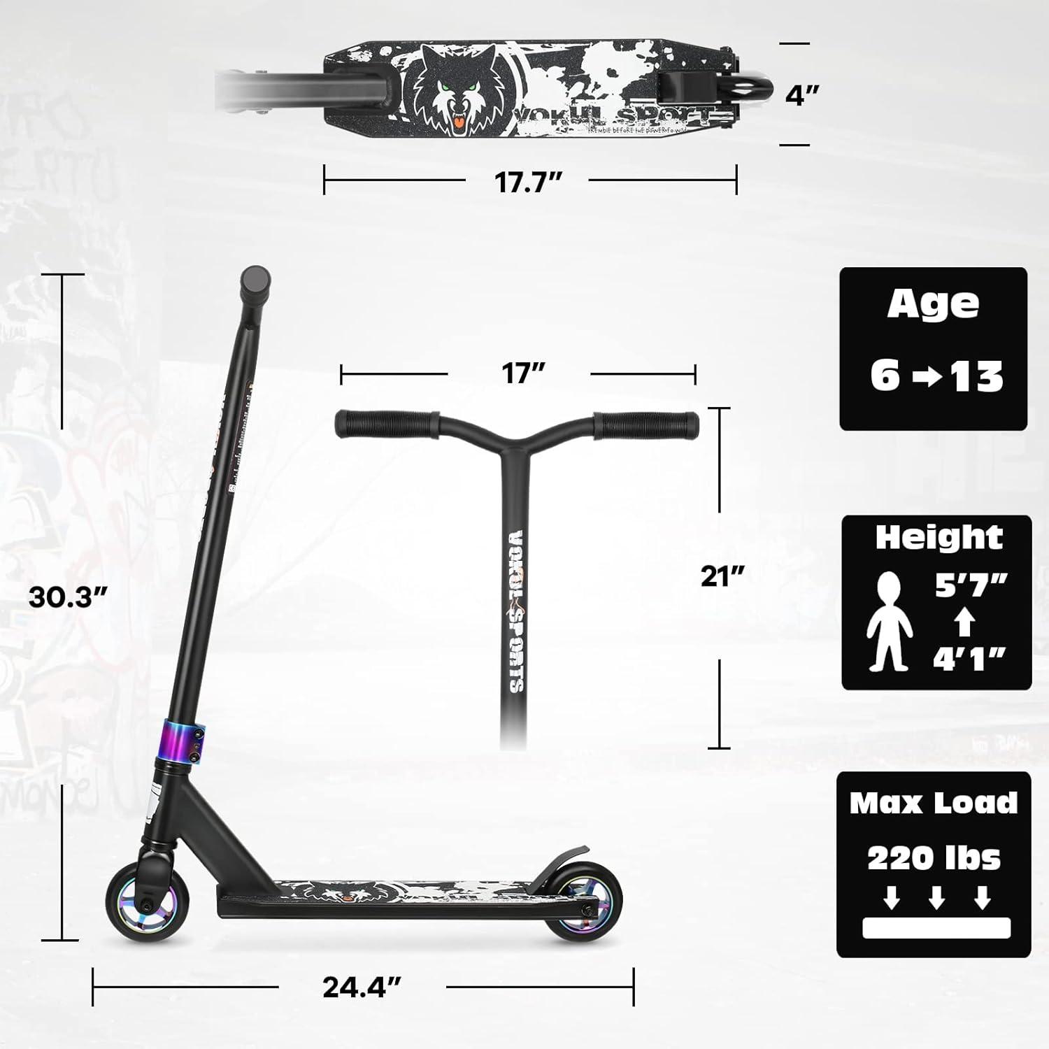 Stunt Scooter JoyCruise Pro Freestyle Trick Roller Jugendliche Kinder 100mm