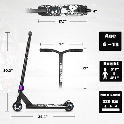 Stunt Scooter JoyCruise Pro Freestyle Trick Roller Jugendliche Kinder 100mm