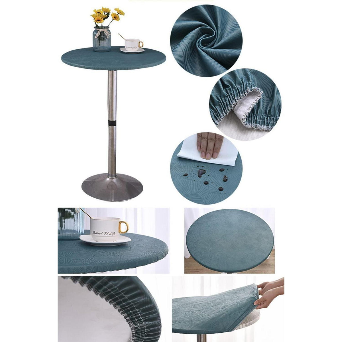 Runde Tischdecke Polyester 80cm Grün – Wasserdicht & Pflegeleicht