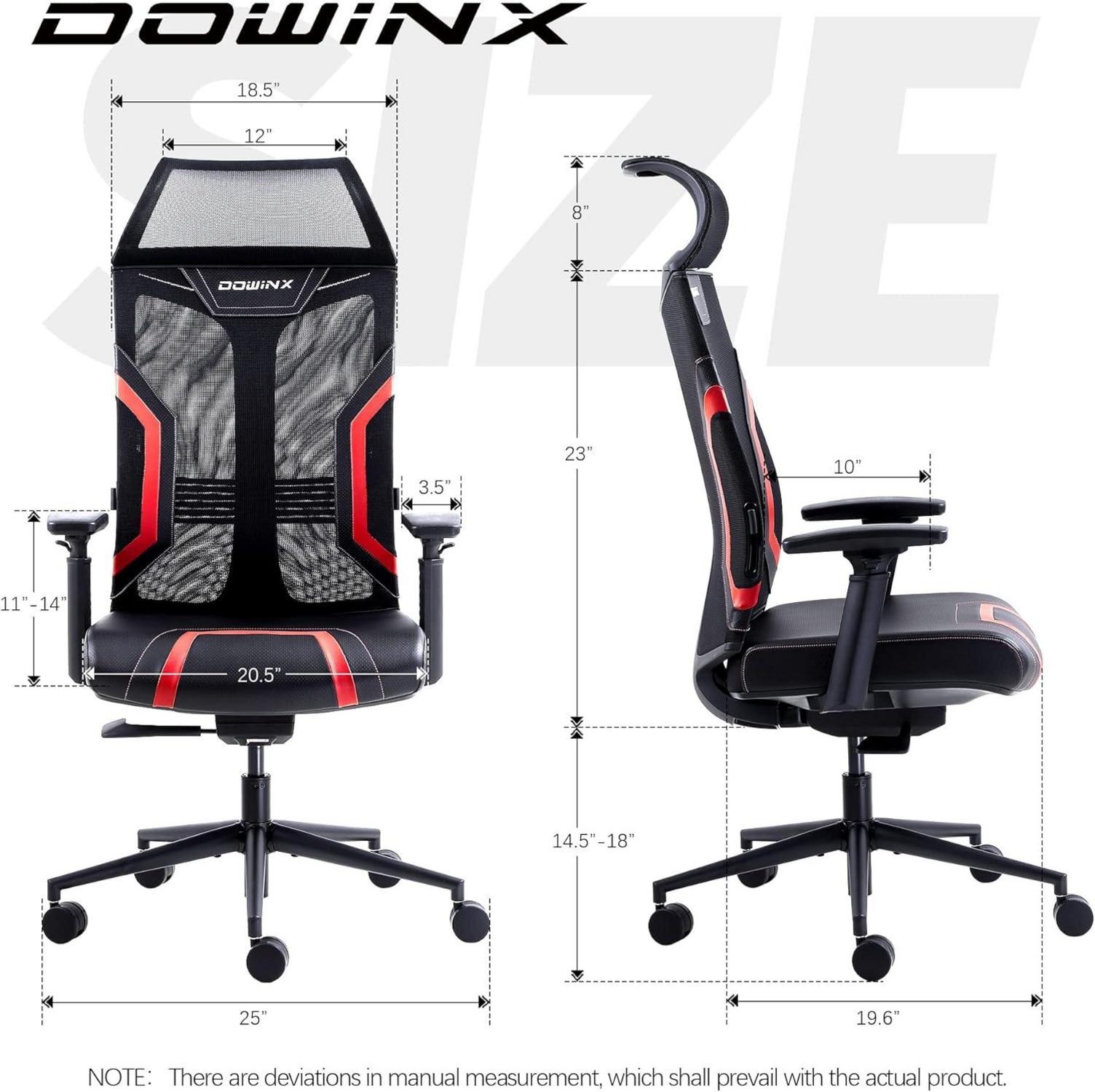 Ergonomischer Gaming Stuhl mit 3D Armlehnen Schwarz Rot