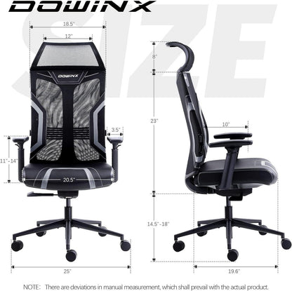 Ergonomischer Gaming Stuhl mit 3D Armlehnen und Wippfunktion