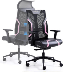 Ergonomischer Gaming Stuhl mit 3D Armlehnen Schwarz Pink